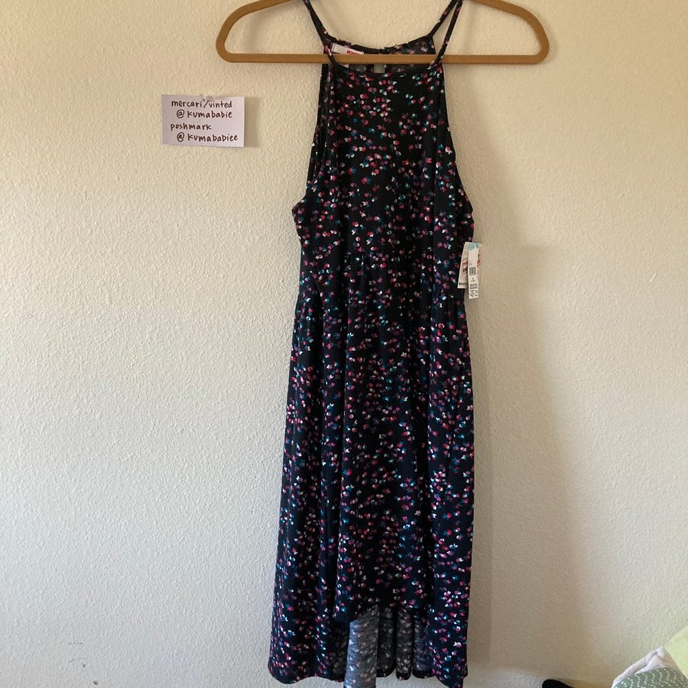 bongo - black and pink floral dress